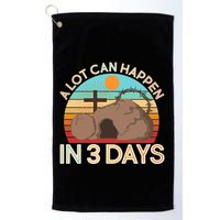 Retro Easter A Lot Can Happen In 3 Days Golf Towel