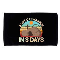 Retro Easter A Lot Can Happen In 3 Days Microfiber Hand Towel