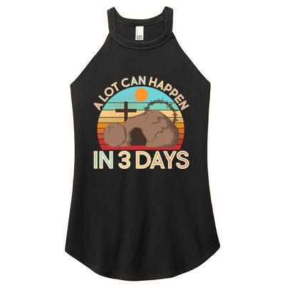 Retro Easter A Lot Can Happen In 3 Days Women's Perfect Tri Rocker Tank