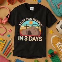 Retro Easter A Lot Can Happen In 3 Days Kids T-Shirt
