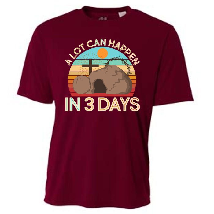 Retro Easter A Lot Can Happen In 3 Days Cooling Performance Crew T-Shirt