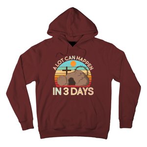 Retro Easter A Lot Can Happen In 3 Days Hoodie