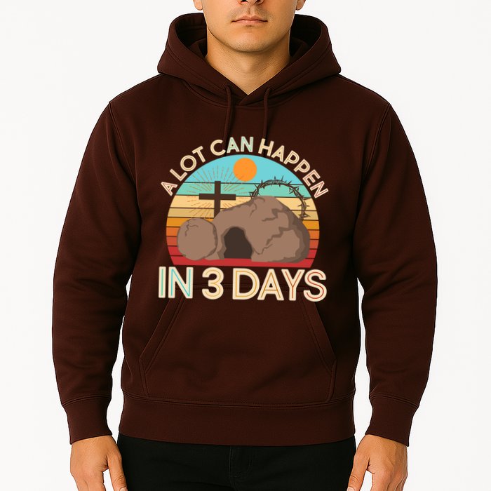 Retro Easter A Lot Can Happen In 3 Days Hoodie