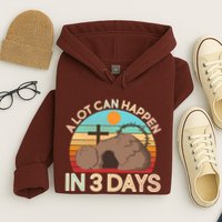 Retro Easter A Lot Can Happen In 3 Days Hoodie