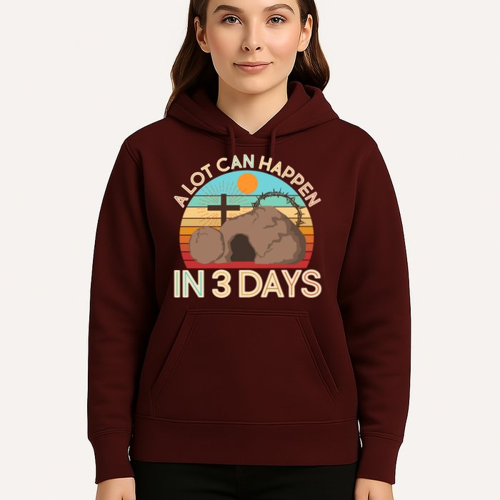 Retro Easter A Lot Can Happen In 3 Days Hoodie