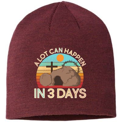 Retro Easter A Lot Can Happen In 3 Days Sustainable Beanie