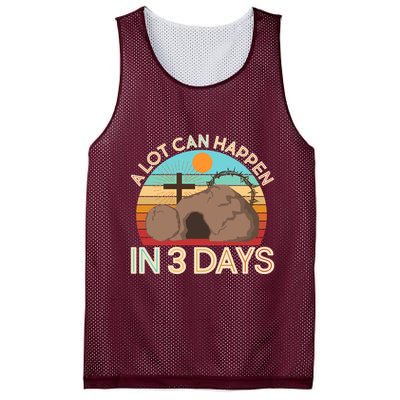 Retro Easter A Lot Can Happen In 3 Days Mesh Reversible Basketball Jersey Tank