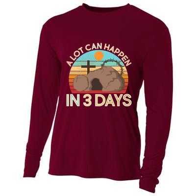 Retro Easter A Lot Can Happen In 3 Days Cooling Performance Long Sleeve Crew