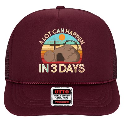 Retro Easter A Lot Can Happen In 3 Days Trucker Hat