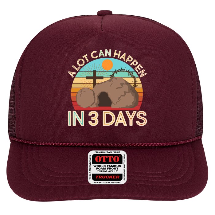 Retro Easter A Lot Can Happen In 3 Days Trucker Hat