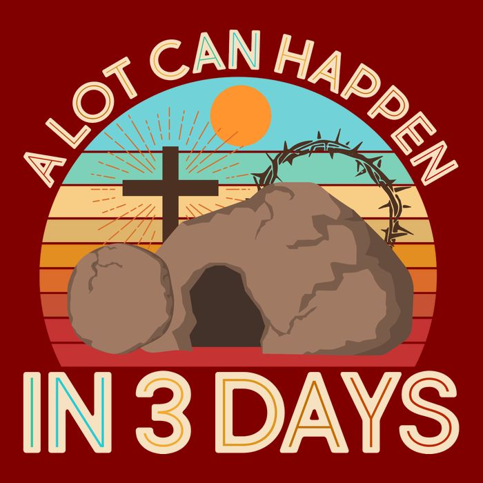 Retro Easter A Lot Can Happen In 3 Days Trucker Hat