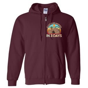 Retro Easter A Lot Can Happen In 3 Days Full Zip Hoodie