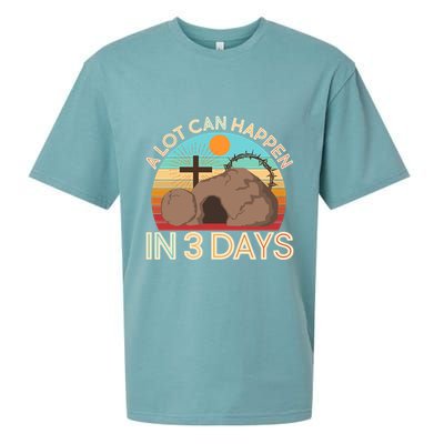 Retro Easter A Lot Can Happen In 3 Days Sueded Cloud Jersey T-Shirt