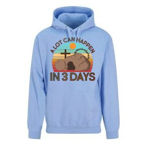 Retro Easter A Lot Can Happen In 3 Days Unisex Surf Hoodie