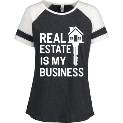 Real Estate Agent Realtor Realestate Broker Gift Enza Ladies Jersey Colorblock Tee