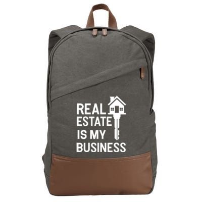 Real Estate Agent Realtor Realestate Broker Gift Cotton Canvas Backpack