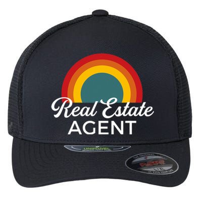 Real Estate Agent Realtor Vintage Design Flexfit Unipanel Trucker Cap