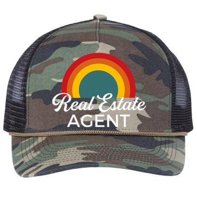 Real Estate Agent Realtor Vintage Design Retro Rope Trucker Hat Cap