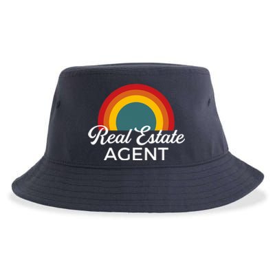 Real Estate Agent Realtor Vintage Design Sustainable Bucket Hat