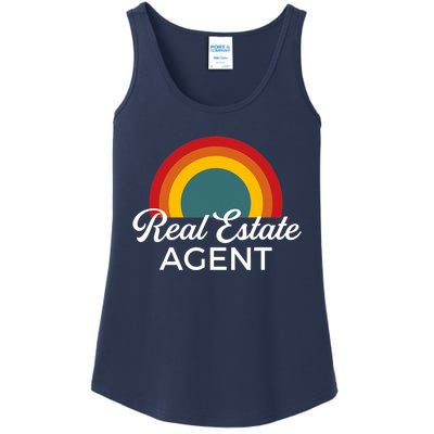 Real Estate Agent Realtor Vintage Design Ladies Essential Tank