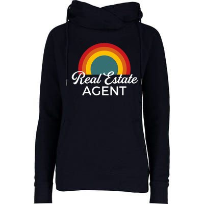 Real Estate Agent Realtor Vintage Design Womens Funnel Neck Pullover Hood