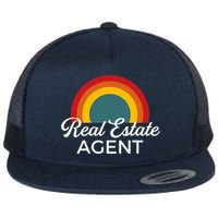 Real Estate Agent Realtor Vintage Design Flat Bill Trucker Hat