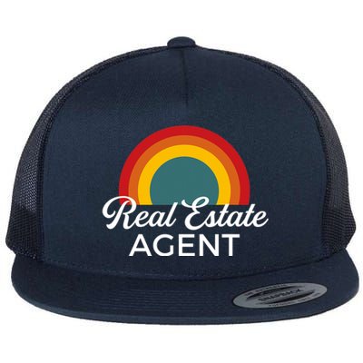 Real Estate Agent Realtor Vintage Design Flat Bill Trucker Hat