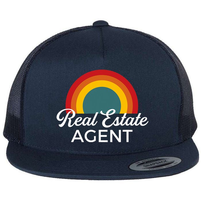 Real Estate Agent Realtor Vintage Design Flat Bill Trucker Hat