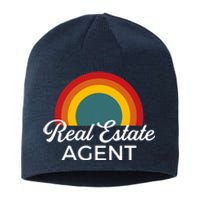 Real Estate Agent Realtor Vintage Design Sustainable Beanie