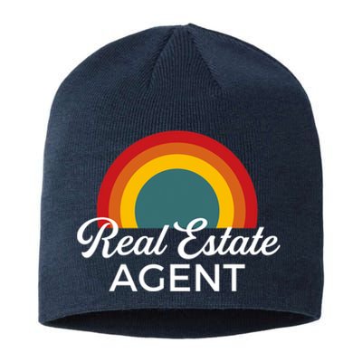 Real Estate Agent Realtor Vintage Design Sustainable Beanie