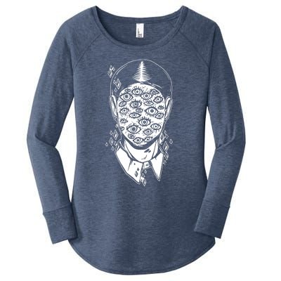 Retro Eyes Art Women's Perfect Tri Tunic Long Sleeve Shirt