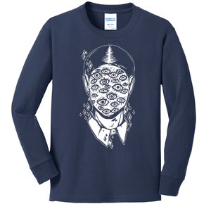 Retro Eyes Art Kids Long Sleeve Shirt