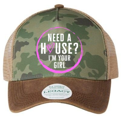 Real Estate Agent Need A House I'm Your Girl Realtor Women F Legacy Tie Dye Trucker Hat