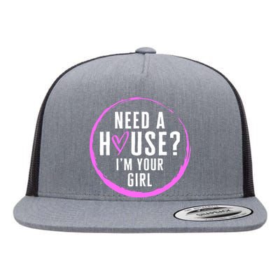 Real Estate Agent Need A House I'm Your Girl Realtor Women F Flat Bill Trucker Hat