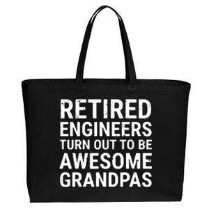 Retired Engineers Awesome Grandpas Grandfather Cotton Canvas Jumbo Tote