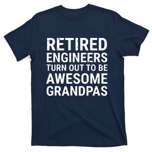 Retired Engineers Awesome Grandpas Grandfather T-Shirt