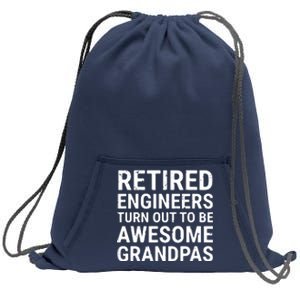 Retired Engineers Awesome Grandpas Grandfather Sweatshirt Cinch Pack Bag