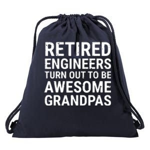 Retired Engineers Awesome Grandpas Grandfather Drawstring Bag