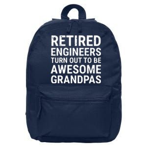 Retired Engineers Awesome Grandpas Grandfather 16 in Basic Backpack