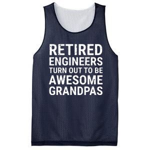 Retired Engineers Awesome Grandpas Grandfather Mesh Reversible Basketball Jersey Tank