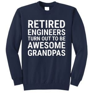 Retired Engineers Awesome Grandpas Grandfather Tall Sweatshirt