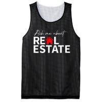 Real Estate Agent Funny Realtors Ask Me About Real Estate Mesh Reversible Basketball Jersey Tank