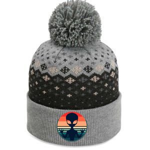 Retro Extraterrestrial Alien Gift The Baniff Cuffed Pom Beanie