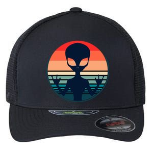 Retro Extraterrestrial Alien Gift Flexfit Unipanel Trucker Cap