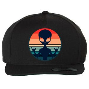 Retro Extraterrestrial Alien Gift Wool Snapback Cap