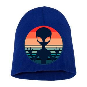 Retro Extraterrestrial Alien Gift Short Acrylic Beanie