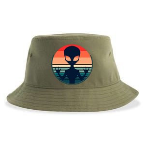 Retro Extraterrestrial Alien Gift Sustainable Bucket Hat