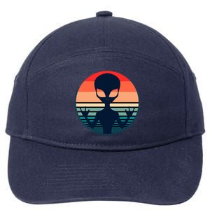 Retro Extraterrestrial Alien Gift 7-Panel Snapback Hat