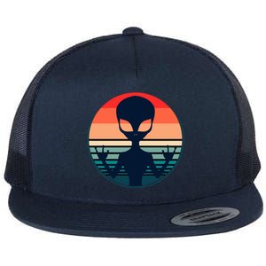 Retro Extraterrestrial Alien Gift Flat Bill Trucker Hat