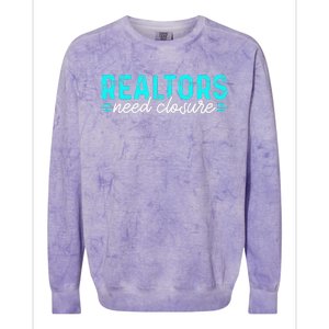 Real Estate Agent Realtors Need Closure Sold Closing Deals Colorblast Crewneck Sweatshirt